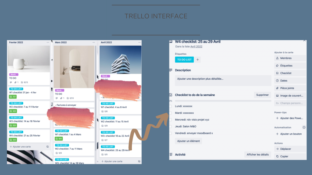 trello design d'intérieur